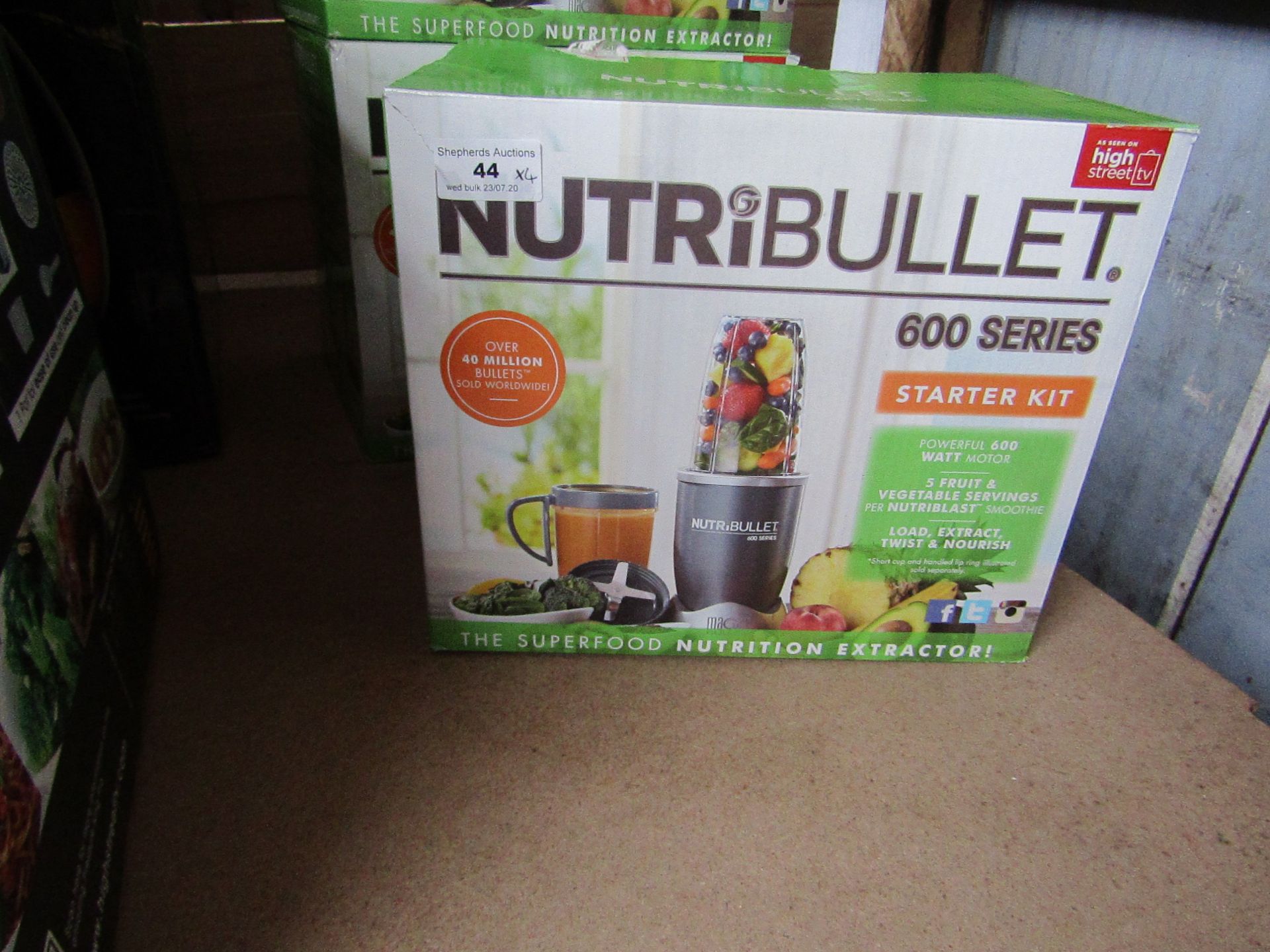 | 4x | NUTRIBULLET 600 SERIES STARTER KIT | UNCHECKED AND BOXED | NO ONLINE RE-SALE | SKU - | RRP £