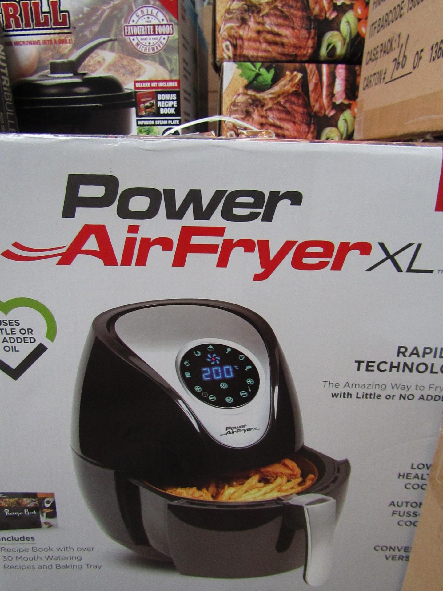 | 5X | POWER AIR FRYER 3.2L | UNCHECKED AND BOXED | NO ONLINE RE-SALE | SKU 5060191465366| RRP £69.