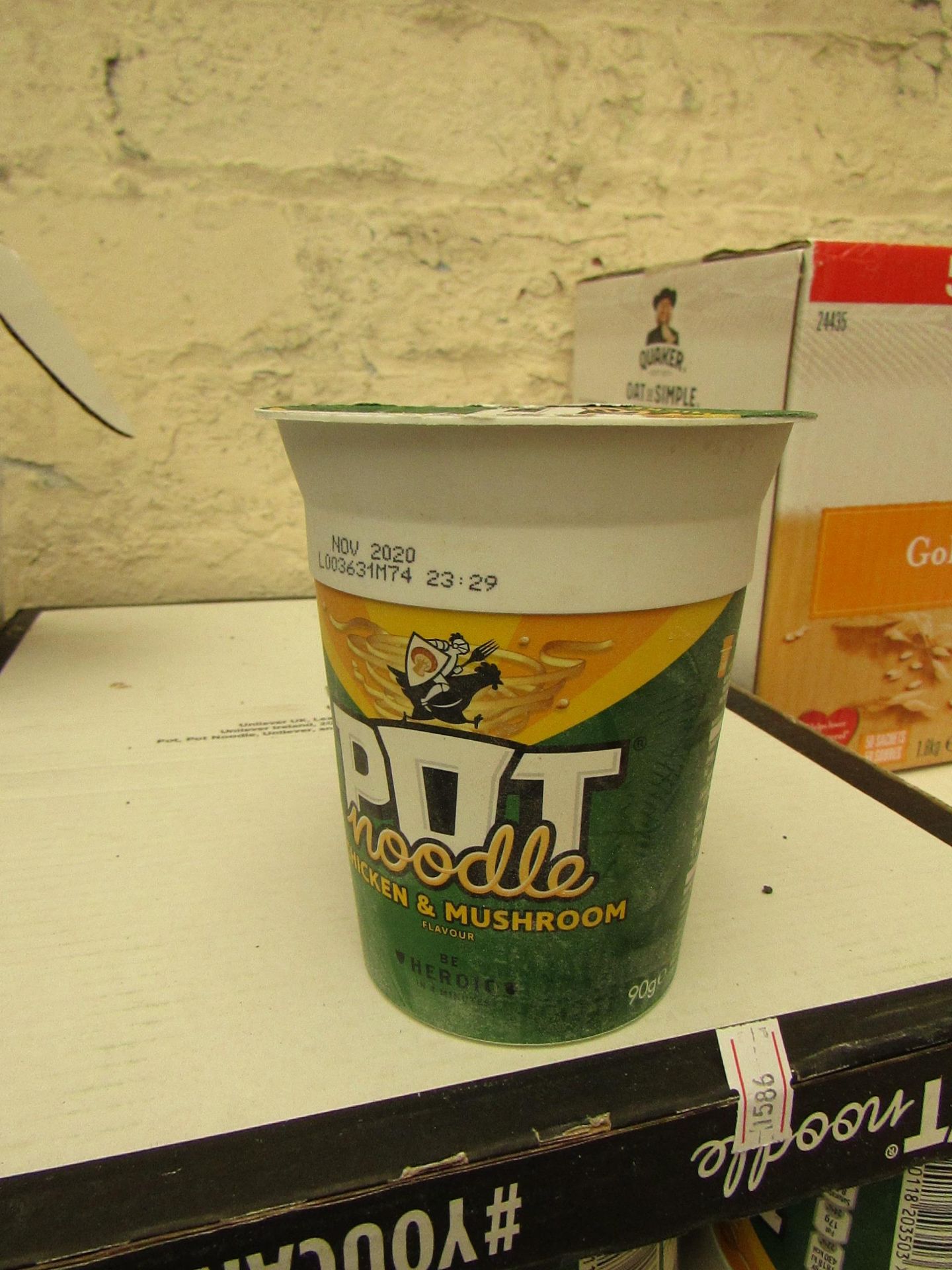 12 X Pot Noodles  Chicken & Mushroom BBE Nov 2020