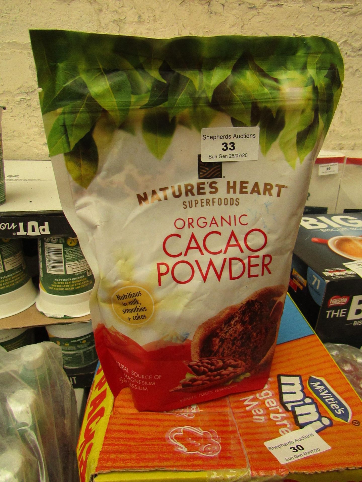 Natures heart Organic Caoao Powder,Vegan, 567G BBE Nov 2021 sealed packet