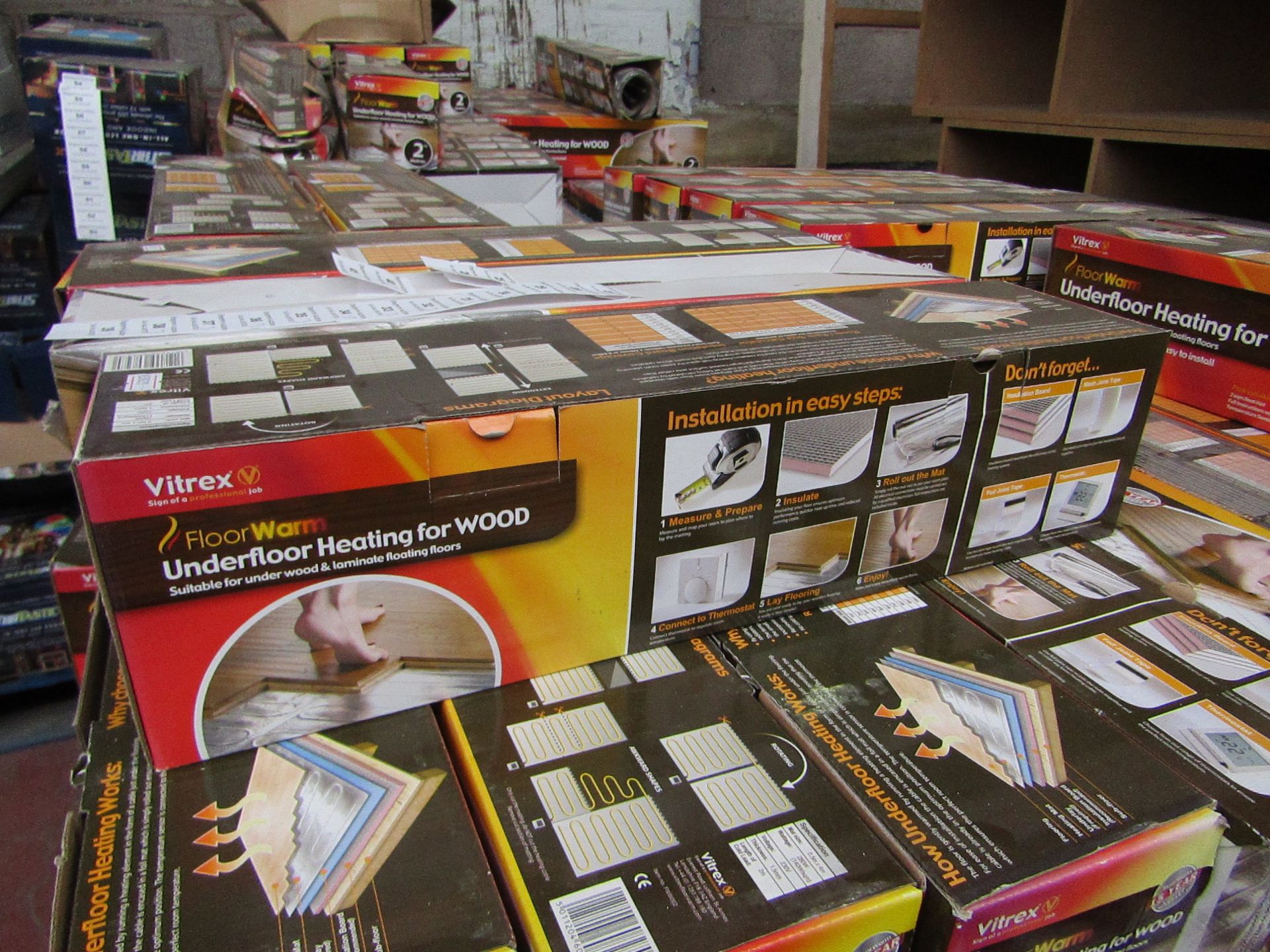 3 X Vitrex Floor Warm 2m2 underfloor heating for wood, new and boxed.