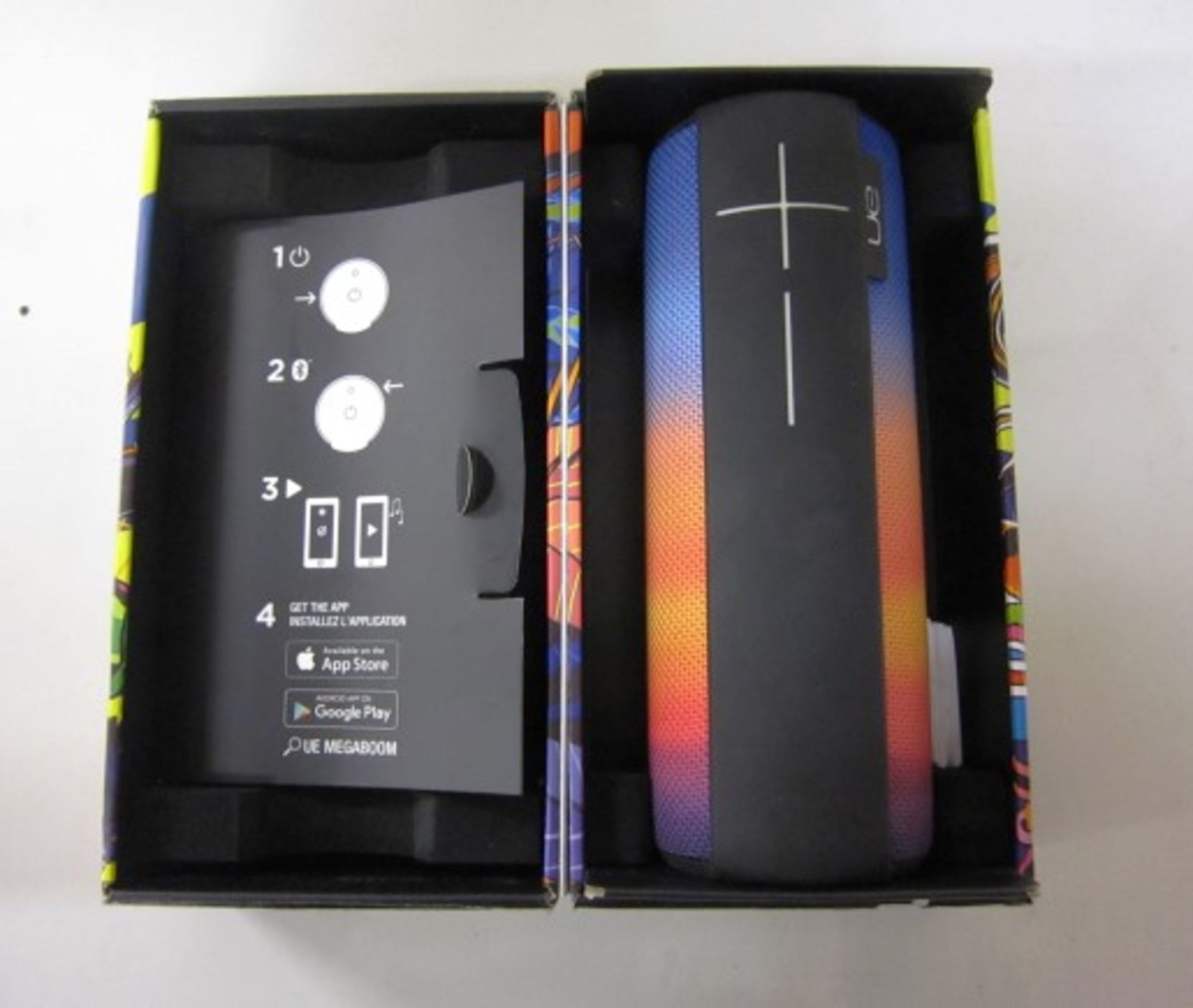 UE Megaboom portable bluetooth speaker in radiance apple custom colours. Used very good condition, - Image 2 of 2