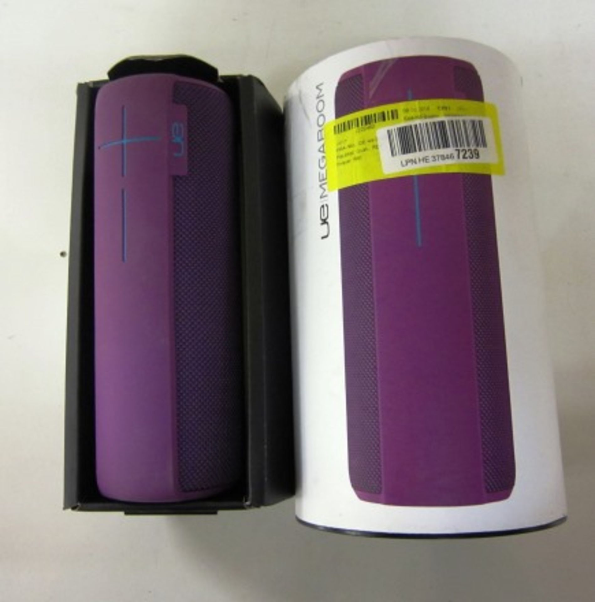 UE Megaboom portable bluetooth speaker in purple colour. Will not charge to enable testing RRP £119