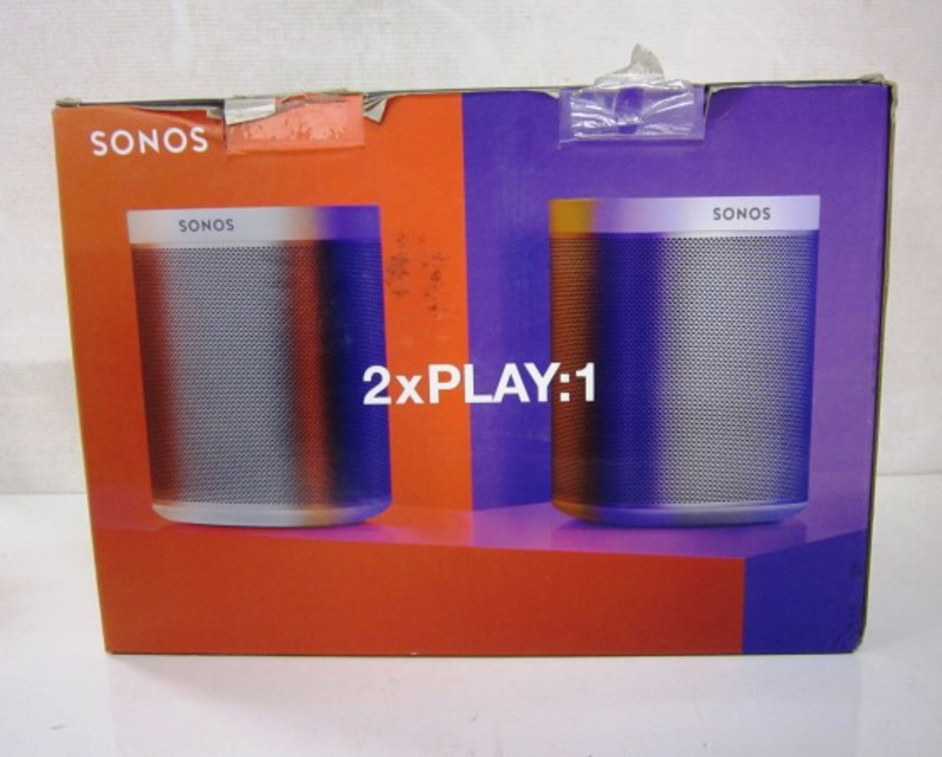 Sonos 2 x Play : 1 starter pack in white tested working looks unused comes in original packaging