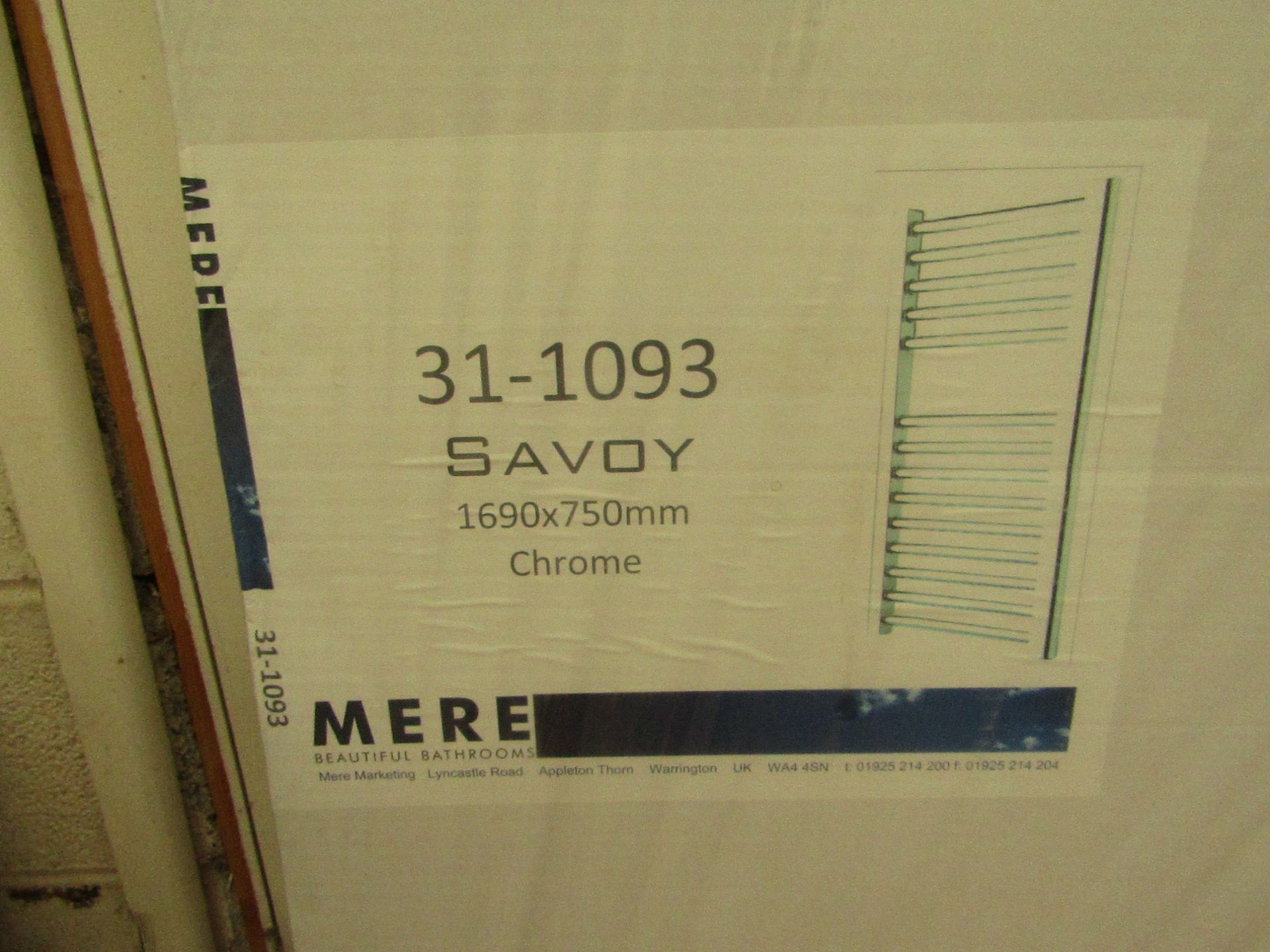 Mere Savoy - Chrome Towel Rail - 1690x750mm - Boxed.