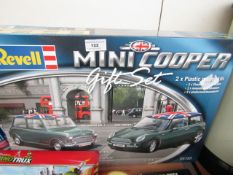 Revell Mini Cooper gift set, unchecked and boxed.