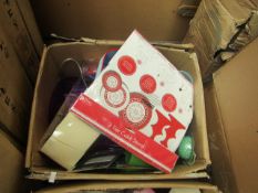 Box containing approx 20x various items such as homeware, toys and more. Unchecked.