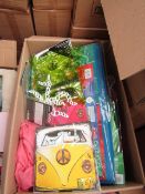 Box of Approx 35+ Various Household Items From: Children's Storage Boxes, Clothing, Canvas's,