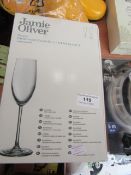 Jamie Oliver Waves champagne glass, unused and boxed.