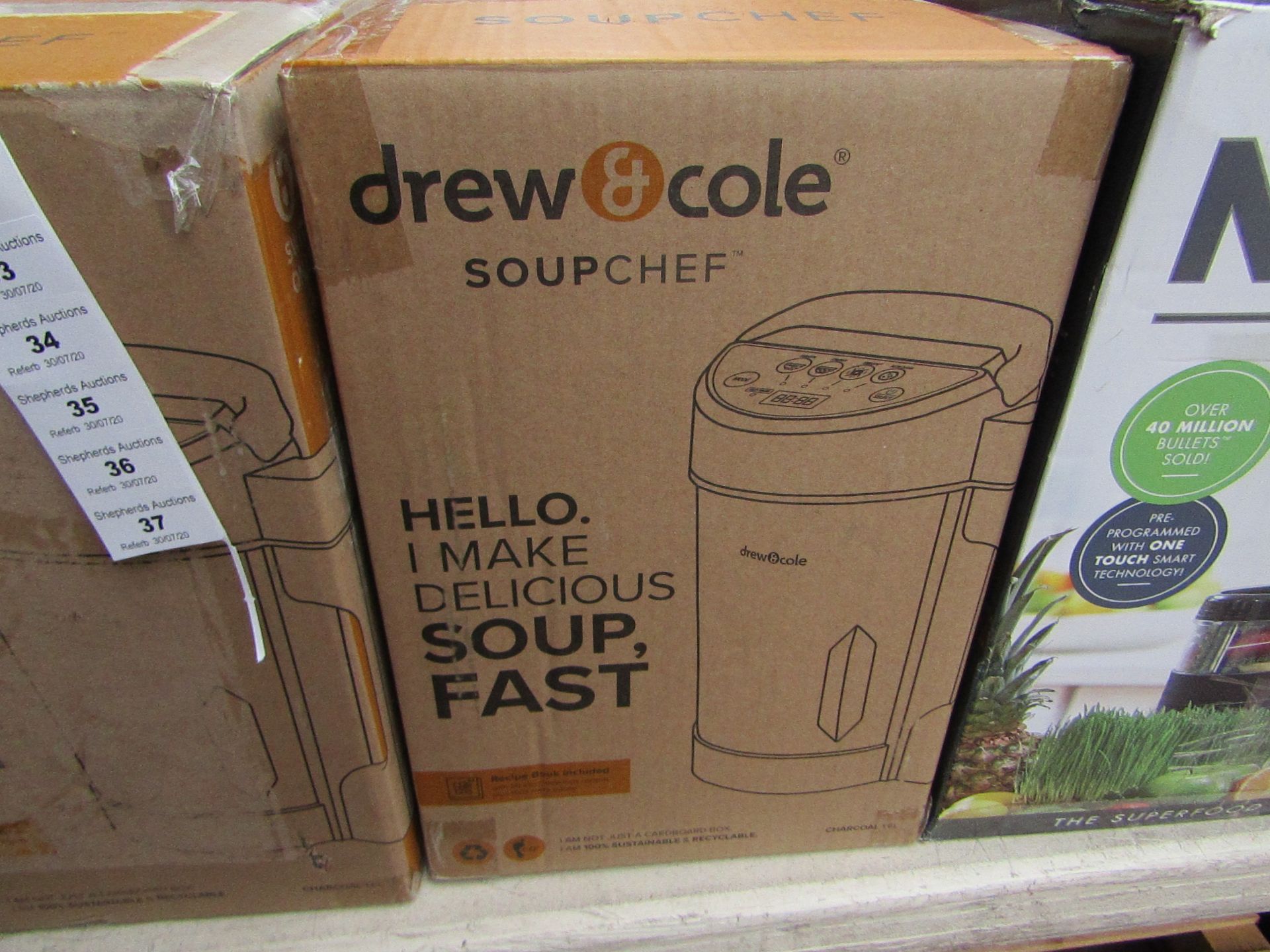 | 1X | DREW AND COLE SOUP CHEF | BOXED AND REFURBISHED | NO ONLINE RESALE | SKU C 5060541516809 |