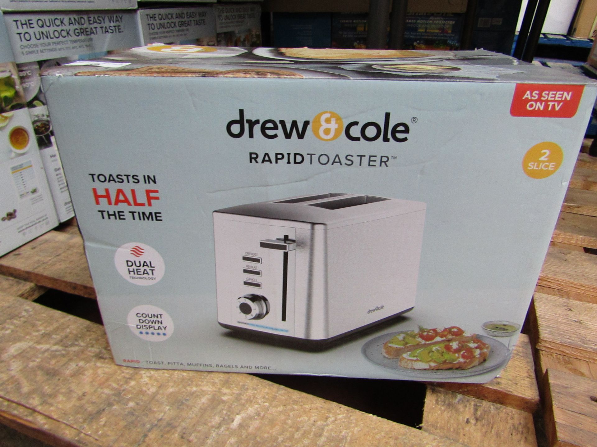 | 1X | DREW AND COLE 2 SLICE RAPID TOASTER | REFURBISHED AND BOXED | NO ONLINE RE-SALE | SKU - | RRP