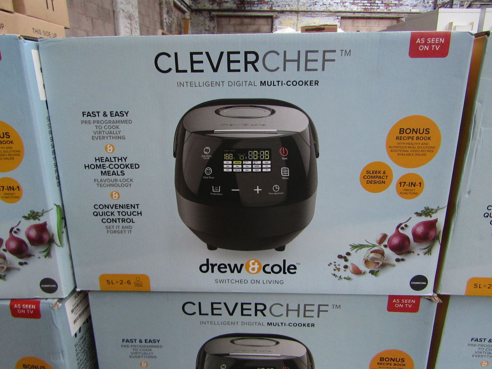 | 1X | DREW AND COLE CLEVER CHEF | BOXED AND REFURBISHED | NO ONLINE RESALE | SKU - | RRP £ 69.