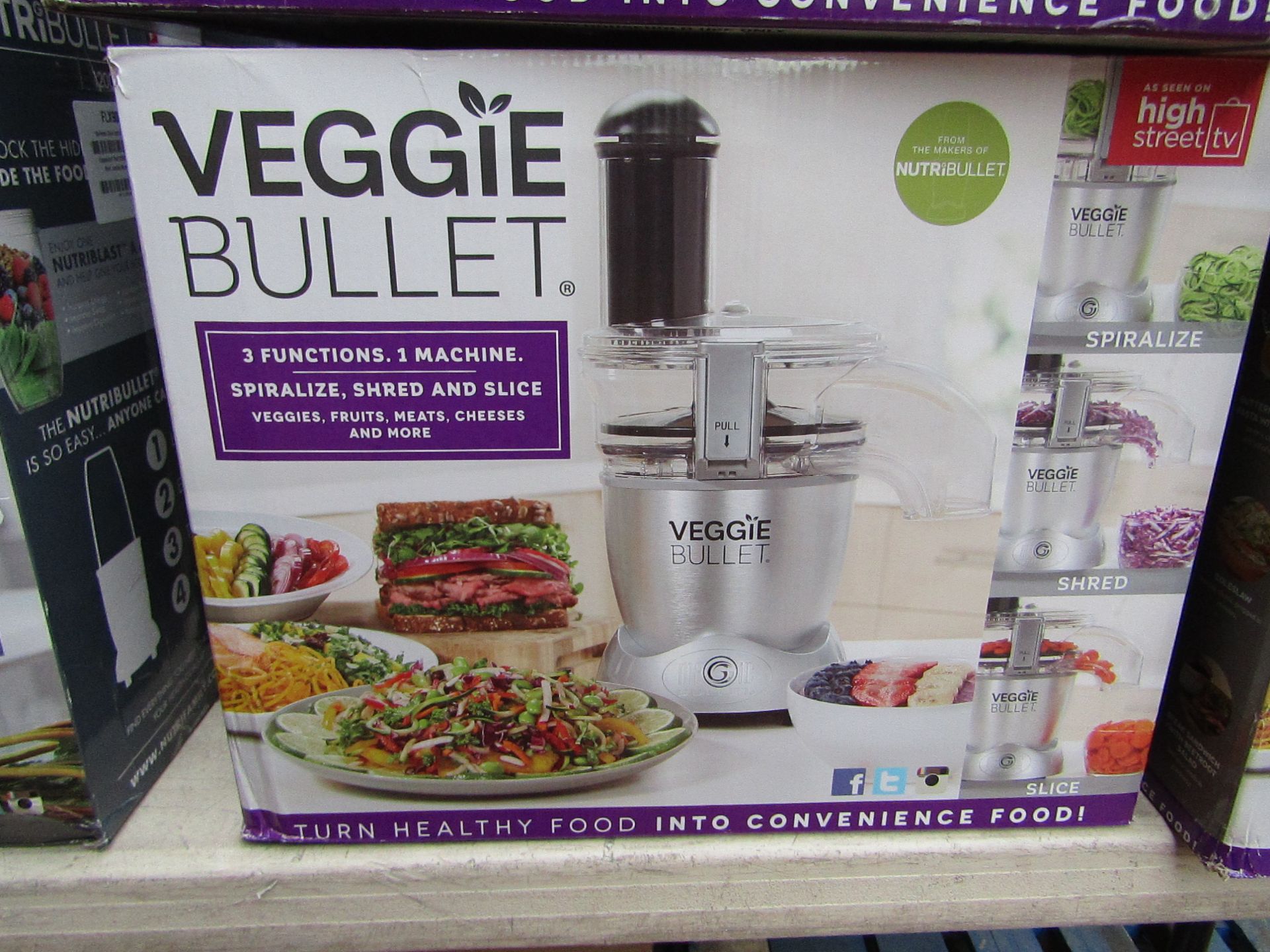 | 1X | VEGGIE BULLET | REFURBISHED AND BOXED | NO ONLINE RE-SALE | SKU - | RRP £79.99 | TOTAL LOT