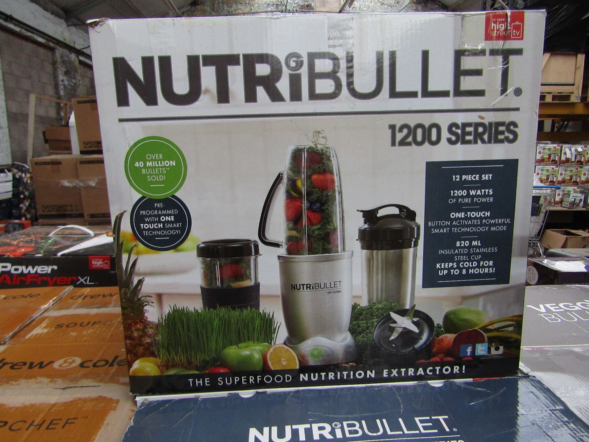 | 1X | NUTRI BULLET 1200 SERIES | REFURBISHED AND BOXED | NO ONLINE RESALE | RRP £119.99 | TOTAL LOT