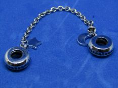 Pandora Safety chain linked charms, new with presentation bag.