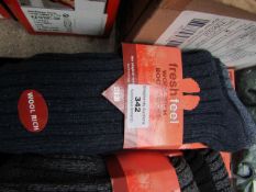 Fresh Feel - 3 Pairs Wool Rich Boot Socks - Size 6-11 - New.