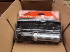 Stag 6 piece impact screwdriver set, new.