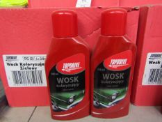 Box of 6x 500ml bottles of Top drive car polish, new