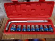 10 Piece MLG Tools socket set with L type handle - New & Boxed.