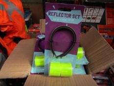 6x 4piece cycle reflector sets, new