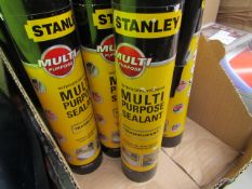 6x 300ml Tubes of Stanley Interior and exterior multi Purpose Translucent Sealant, new