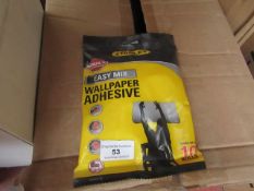 6x Bags of Stanley Easy mix wall paper adehsive, each bag hangs up to 10 rolls, new