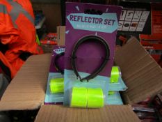 6x 4piece cycle reflector sets, new