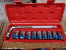 10 Piece MLG Tools socket set with L type handle - New & Boxed.