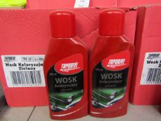 Box of 6x 500ml bottles of Top drive car polish, new