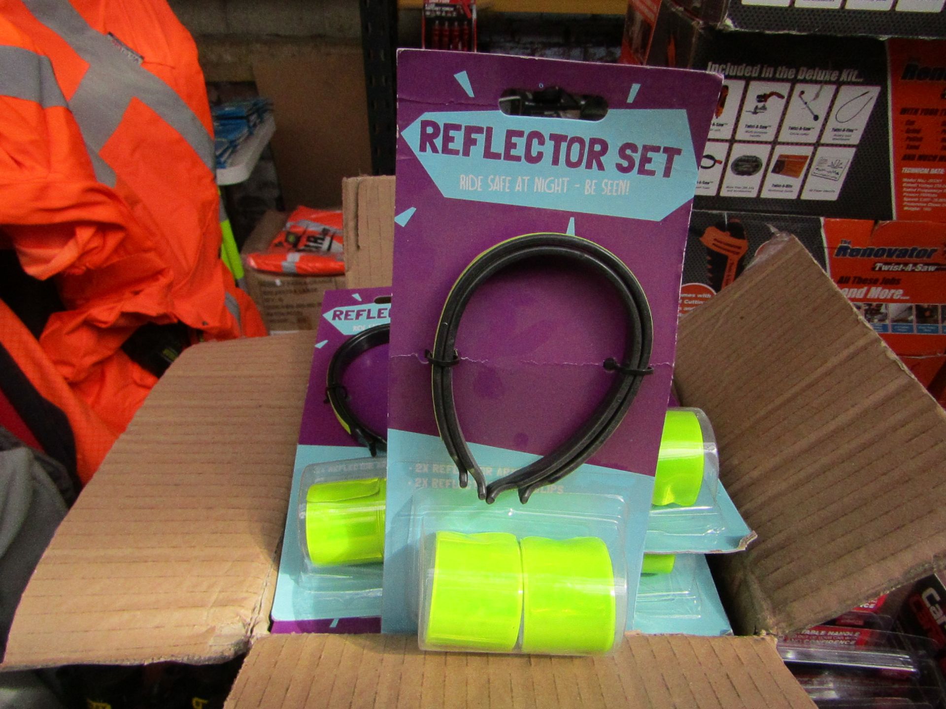 6x 4piece cycle reflector sets, new