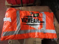 Vizwear hi vis jacket, size 4XL, new and packaged.