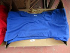 Box of approx 61 ST work wear Blue T-shirts, new, most appear to be size XXL