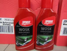 Box of 6x 500ml bottles of Top drive car polish, new