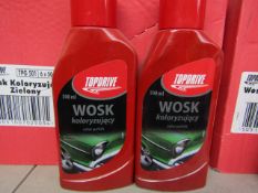 Box of 6x 500ml bottles of Top drive car polish, new