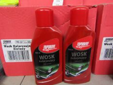 Box of 6x 500ml bottles of Top drive car polish, new