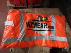 Vizwear hi vis jacket, size 4XL, new and packaged.