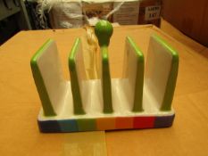 2 x Rainbow Design Toast Racks. Unsued