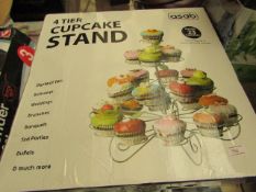 Asab - 4 Tier Cupcake Stand - Unchecked & Boxed.