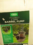 Gold Chest Garden - 2 Tier Barrel Pump (Barrel Fountain) - Unchecked & Boxed.