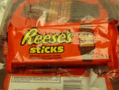 Box of 20 Reeses Sticks Chocolate Bars - Packaged.