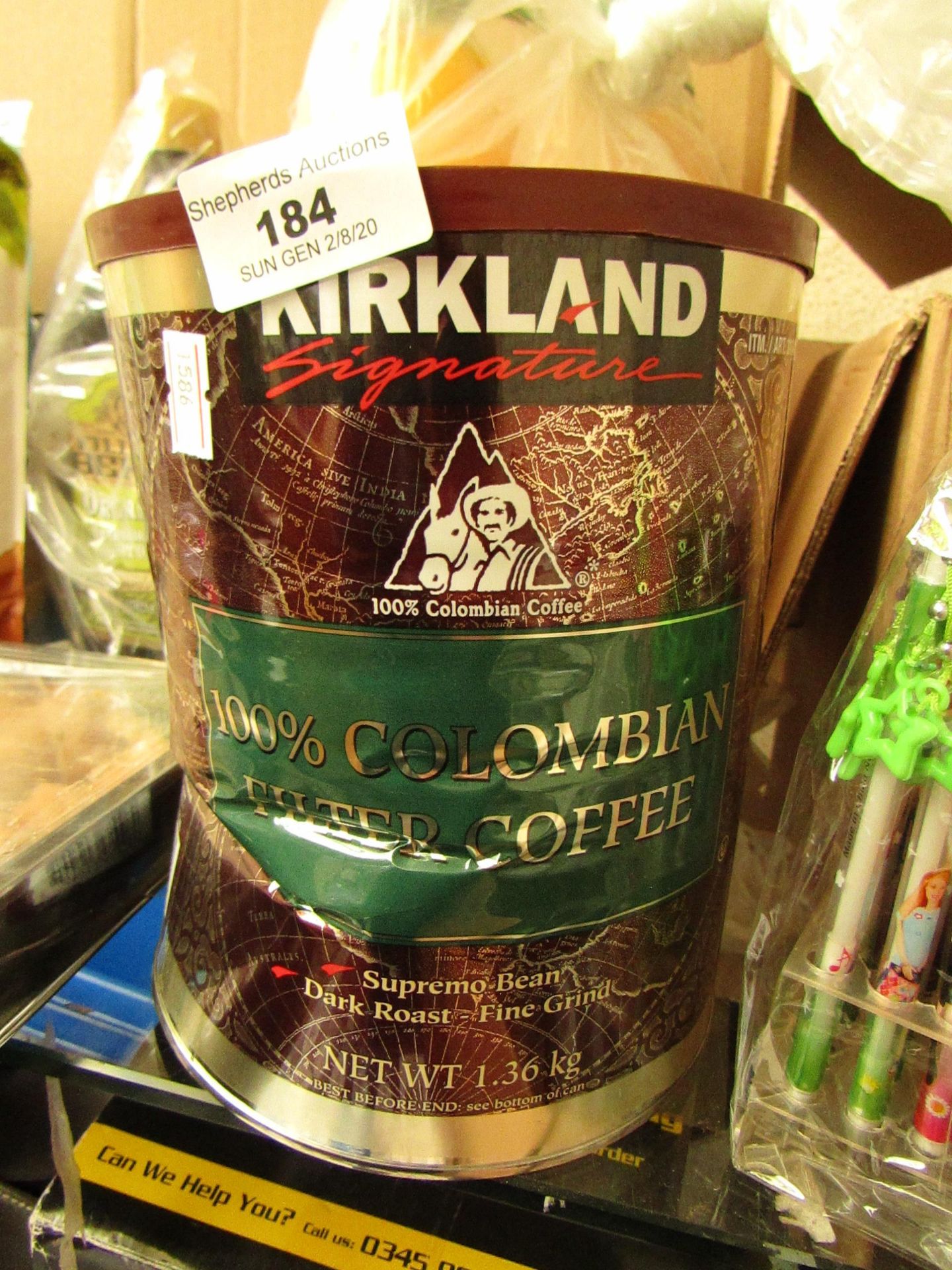 Kirkland - 100% Colombian Filter Coffee (1.36kg) - Tin Damaged.