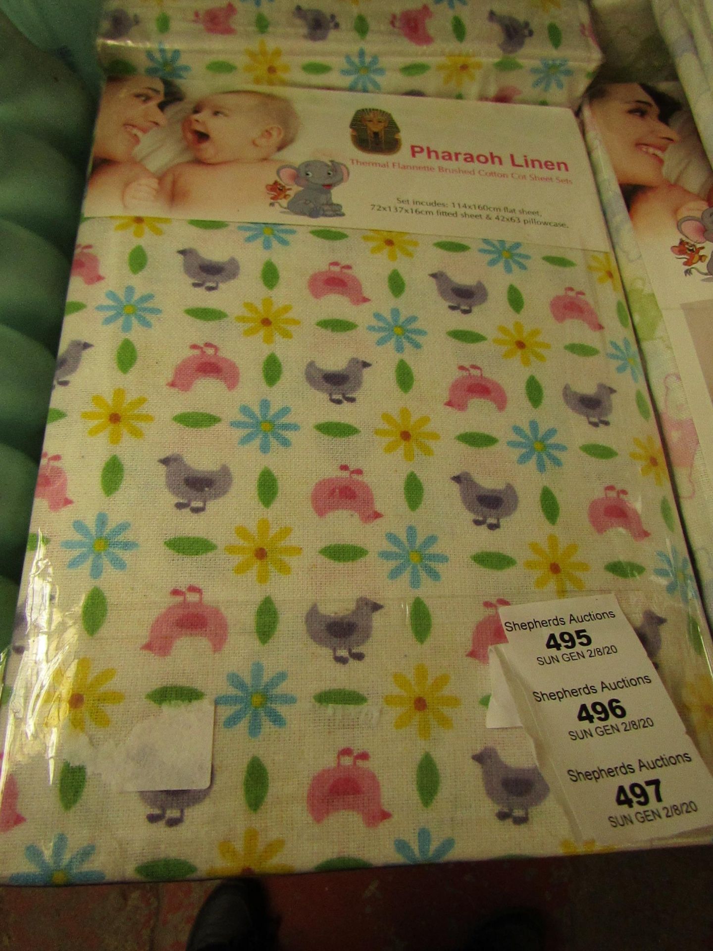 Pharaoh Linen - Brushed Cotton Sheet & PillowCase - New & Packaged.