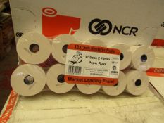 Box of 100x NCR Paper Rolls - New Packaged & Boxed.