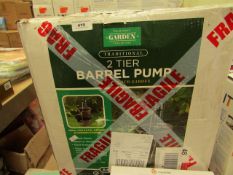 Goldchest Garden - 2 Tier Barrel Pump (Barrel Fountain) - Untested & Boxed.