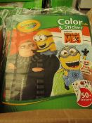 8x Crayola - Dispicable Me 3 - Colour & Sticker Books - New & Packaged.