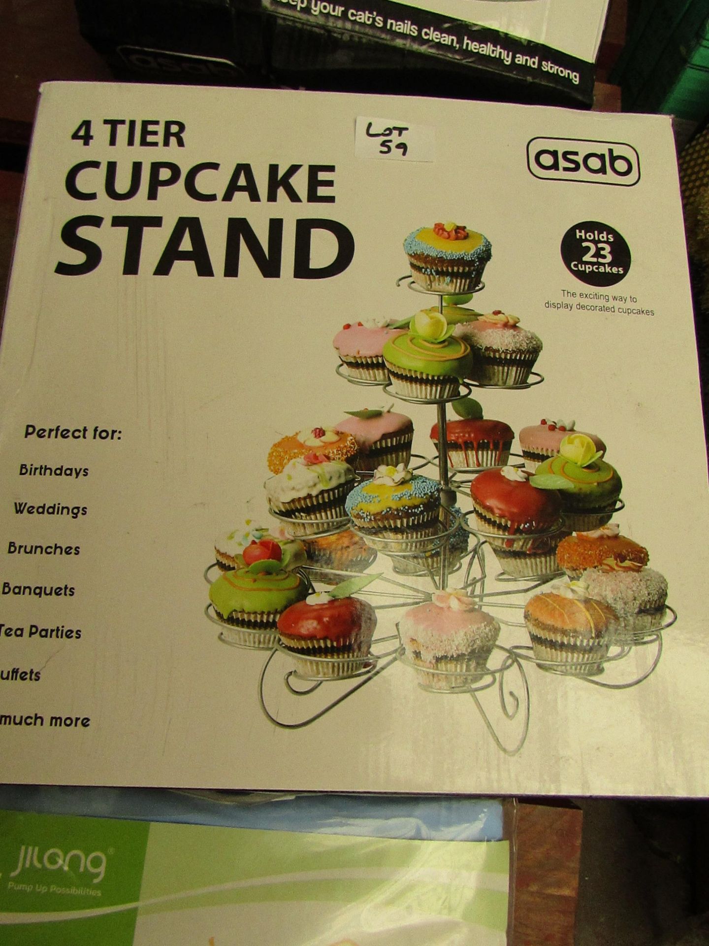 Asab 4 Tier Cupcake Stand. Boxed but unchecked