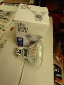 Box of 10 Glass LED COB GU10 Lamp Cw Bulbs - Boxed.