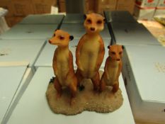 5x Leonardo Collection - Meerkats Ornaments - New & Boxed.