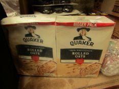 2x Quaker - Rolled Oats (1.5Kg) - BB 08/05/21.