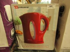 SQ Professional - Aquen Cordless Kettle (1.7litre) Red - Untested & Boxed.